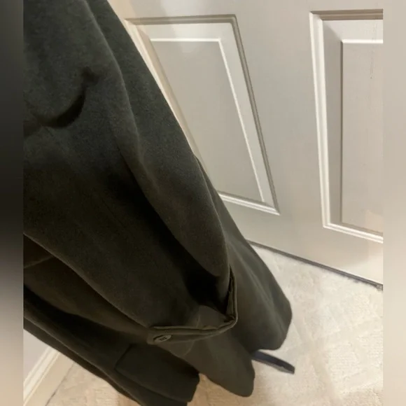 Vintage Armani Collezioni olive / army Green Belted Coat size 16 - Picture 3 of 9